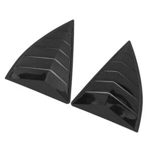 카마로 2009-2015 ABS 플라스틱 창문 쿼터 루버 스쿱 커버 측면 통풍구 셔터 트림 외부 접착 액세서리 카본 룩 와 호환되는 NOETISFGE