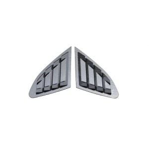 말리부 XL 2016- 카 리어 윈도우 루버 커버 외부 측면 통풍구 셔터 트림 스쿱 ABS 액세서리 카본 룩 와 호환되는 NOETISFGE 2PCS