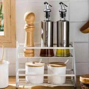 [생활] 수납 2단 홈 코너형 철제 선반 카페 다용도 3단