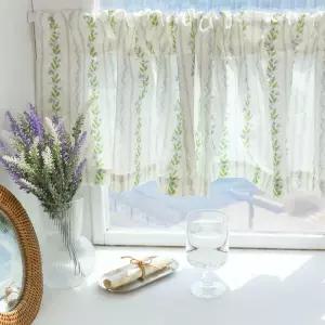 아트박스/포홈 애플 그린티 리넨 바란스 커튼(L)