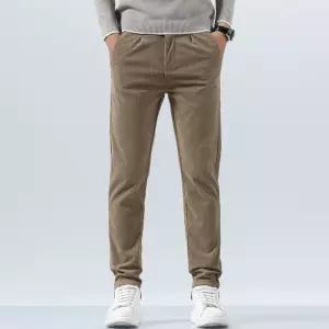 팬츠 남자 면 캐주얼 체크팬츠 통 봄가을 스판 심플데일리룩 OOTD3