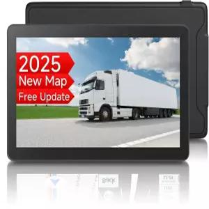 자동차 트럭용 GPS 내비게이션 - 2025년 평생 무료 지도 업데이트 사전 로드된 미국/CA/MX 음성 방송 과속