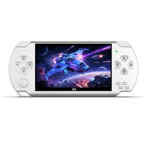 YHFITN 4 3인치 레트로 핸드헬드 게임 콘솔 클래식 TV 연결이 가능한 휴대용 비디오 플레이어 MP4 / MP3 전자책 충전식 배터리 및 TF 카드 지원 화이트