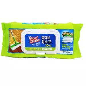 바닥 청소 물걸레 시트 고급형 리필 대형 38x20 30매 마루 타일 거실 주방
