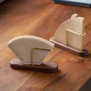 드립커피 종이필터 보관함 원목 스탠드 커피여과지 수납 선반 홈카페용 간편 정리 거치대