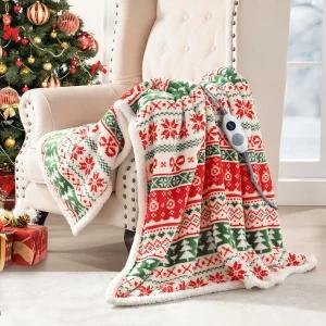 웨스팅하우스 온열 담요 6가지 난방 레벨과 2-10시간 자동 꺼짐 빠른 및 과열 방지 기능 50x60인치