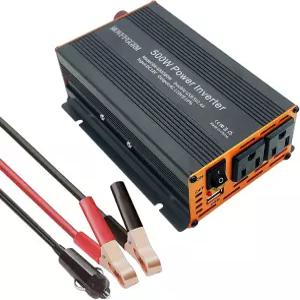MOVFFGRM 500W 파워 인버터 차량용 수정 사인파 DC 12V에서 110V 120V 뉴 블랙