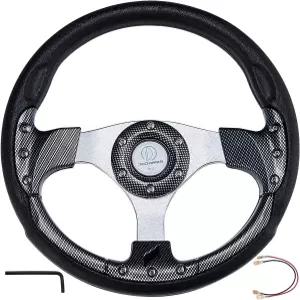 골프 카트용 유니버설 레이싱 스티어링 휠 자동차용 경적 버튼이 있는 알루미늄 12.5 /320mm 6 볼트 그립