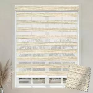 윈도우용 아트푸치 커스텀 사이즈 얼룩말 블라인드 듀얼 레이어 세미 쉬어 라이트 필터링으로 아웃사이드