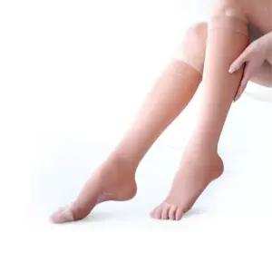 하체관리 의료용 압박스타킹 밴드 무릎형 살색 트임 다리부종 승무원