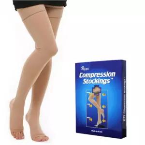 의료용 압박스타킹 밴드 허벅지형 살색 트임 승무원 다리붓기제거