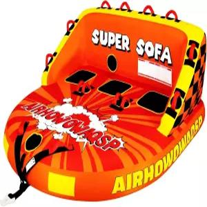 에어호와크스프 1-4인용 보트용 슈퍼 소파 견인 튜브 팽창식 풀 튜브/워터 수상 스포츠용 튼튼한 두꺼운