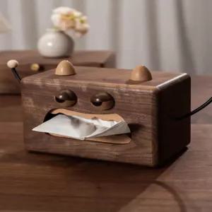 원목 티슈 케이스 리모컨 박스 인테리어 디자인 가정용 다용도 수납함