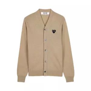 (꼼데가르송) FW25 공용 블랙하트 와펜 가디건 AX N024 051 BEIGE