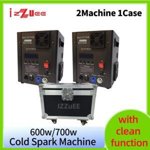Flycase 옵션과 2PCS 700W 콜드 스파크 불꽃 기계 600W Sparkular 웨딩 스프레이 파티 무대 Ti 파우더 DJ