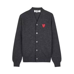 (꼼데가르송) FW25 공용 더블하트 와펜 가디건 AX N076 051 GREY