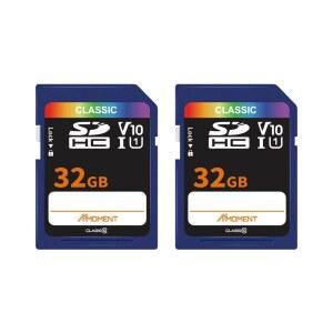 MMOMENT 32GB(2팩) 풀사이즈 SD, 카메라 풀 HD 비디오, PC, UHS-I, U1, V10, 클래스 10과 호환되는 SDHC 카드, 읽기 속도 최대 97MB/s, 쓰기 속도 최대 25MB/s