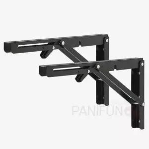 [JED] 철제앵글 스텐선반대 2p 접이선반 블랙 선반브라켓 30cm 접이식선반대 선반지지대