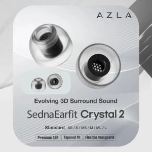 AZLA Crystal 2 LSR 액체 실리콘 이어팁 미끄럼 방지 귀마개 먼지 커버 II 표준 64Audi 호환o XM5 필터 Adv