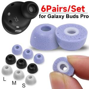 삼성 호환 Galaxy Buds Pro용 교체용 메모리 폼 귀마개 소프트 스폰지 소음 감소 이어버드 이어 플러그