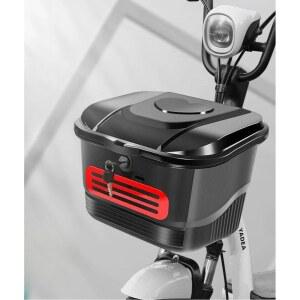 전기 자전거 짐받이 수납 스쿠터 깔끔수납 6L 철제 리어랙 프론트백 올리브그린 중앙 정리