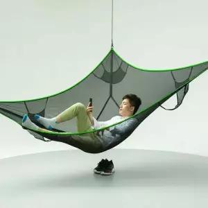 트라이앵글 메쉬 해먹 2-3인용 차박 캠핑 그물망 야외 그네 4x4m