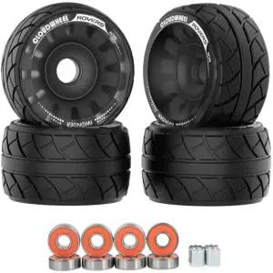 벨트 구동 모터용 클라우드휠 로버스 110R 110mm 전기 스케이트보드 모든 지형 오프로드 롱보드 휠 블랙