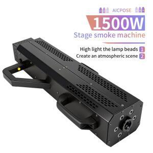 1500W RGB LED 제트 FX 스모크 건 휴대용 강력 출력 에어 컬럼 DJ 라이트 캐논 포그 스프레이 머신 (무대,
