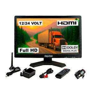 De Dan 22인치 여행용 TV u2013 의 휴대용 엔터테인먼트 허브 놀라운 1080p 디스플레이 HD /USB 입력 12V / 24V 110V 전원 RV 캠핑카 밴 자동차 또는 주방에 이상적입니다