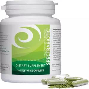 뉴 어스 스펙트라바이오틱 - 풀 스펙트럼 프로바이오틱스 보충제 30CT 소화 영양소 흡수 및 장뇌 축을