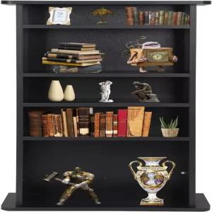 Nova Microdermabrasion 5단 DVD 보관 CD 선반 조절 가능 책장 미디어 정리함 책 비디오 게임 예술용