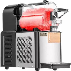 VEVOR 상업용 슬러시 머신 3L×1 싱글 탱크 냉동 음료 메이커 12컵 스테인리스 마가리타 스무디 레스토랑