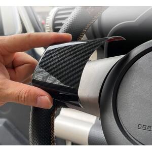 도요타 FJ 크루저 스티어링 휠 스팽글 장식, 탄소 섬유 인테리어 자동차 스티커, 수정 액세서리