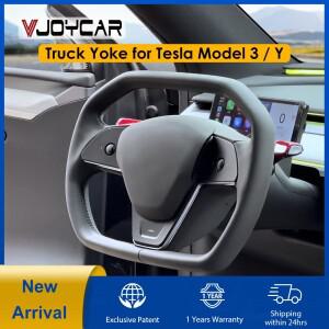 최신 Cybertruck 요크 핸들 모델 Y 3 열선 Tesla 맞춤형 레이싱 2017-2024 용 유니크 육각형 스티어링 휠