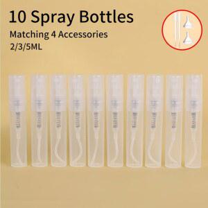 10PCS 액세서리 5ML 누출 가능 분무기 향수 방지 10개 리필 여행용 깔때기 스프레이 2개 DROPPERS