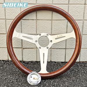 14인치 우드 스타일 스티어링 휠 범용 JDM 클래식 스포츠