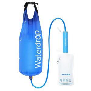 물방울 중력식 정수 필터 빨대 생존 캠핑용 대비용 비상 시스템 정수기 5갤런 여행 배낭