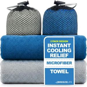 더운 날씨를 위한 브리즈 라이프 쿨 랩 마이크로파이버 쿨링 타월 넥 운동선수용 즉각적인 릴 스포츠