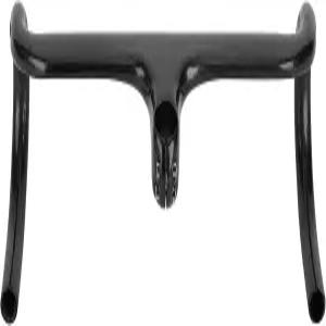 스템이 있는 카본 파이버 통합 로드 바이크 핸들바 420x90mm 인체공학적 일체형 자전거 경량 충격 흡수