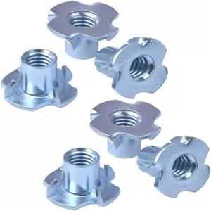 나무 암벽 등반 홀더 캐비닛 가구 위한 T 너트 3/8 -16 힌셀 25개 아연 도금 강철 4가지 티 블라인드 모음