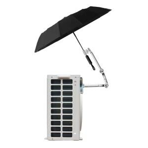 wawo 조절 가능한 hvac 우산, 베이스 위한 포함, 차단 12-리브 커버, 가리개, 시원하고 자외선 건조한 야외 유닛 햇빛 보호를 및 방수 유지