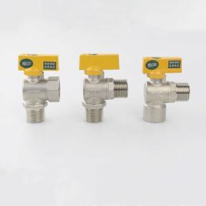 1Pc 12 BSP 남성 여성 삼각형 각도 밸브 높은 흐름 천연 연료 가스 LPG 온수기 1.6Mpa -20C 100C 학위