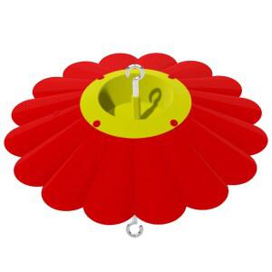 pirateant 금속 벌새 모이통 레인 커버, 36.8cm(14.4인치) 레드 오리올 개미 태양 옐로우 포함, 해자 비 및 새 커버용, 피더 대형 우산,