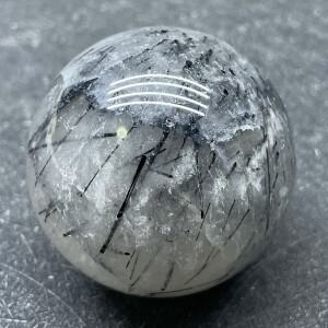 천연석 블랙 쿼츠 루틸 스피어 광택 토르말린 데크 크리스탈 볼 락 수집 레이키 치유