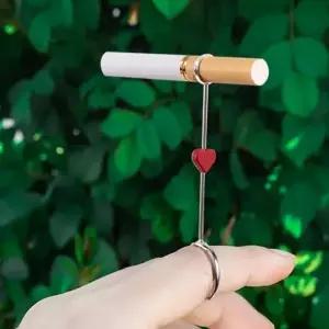 하트 반지 홀더 악취방지 파이프 젓가락 여자 지갑 흡연 꽁초 렛 들이좋아하는 남친 남자 여친