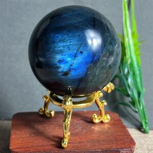 크리스탈 천연 래브라도라이트 블루 구형 볼 플래시 석영 스톤 Reiki 영적 미네랄 홈 인테리어 호환 에너지