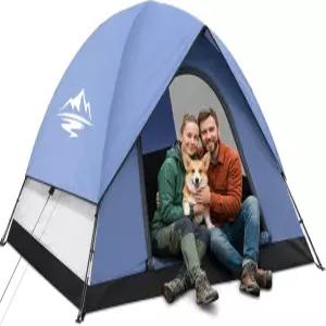 캠핑용 텐트 2-3인용 레인플라이 방수 2500mm 5분 만에 쉽게 설치 가능 커플 소규모 가족 축제 뒷마당을