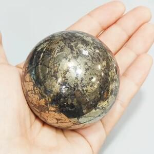 5-6cm 고 천연 황철석 구체 크리스탈 볼 연마된 돌 광물 컬렉션 보석 홈 데코 수집용