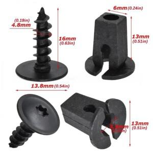 폭스 바겐 Passat B5 B6 B7 CC 골프 MK6 Tiguan Touran 폴로 10PCS 펜더 라이너 머드 가드 패스너 클립 나