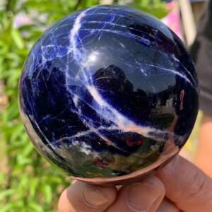 하이 퀄리티 블루 소달라이트 볼 구체 치유 크리스탈 천연 원석 석영 스톤